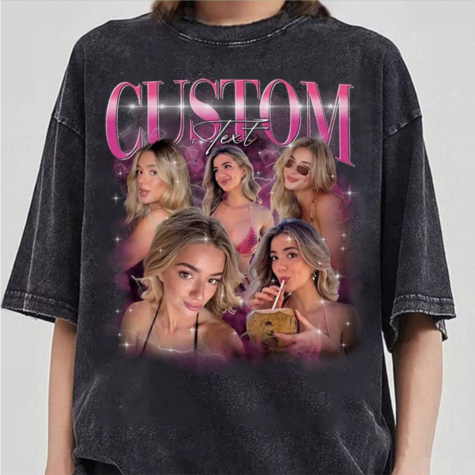 Custom Girlfriend with Photo T-Shirt, Boyfriend Shirt, Wife Shirt, Personalized Birthday Gift