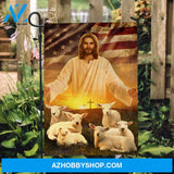 Face of Jesus, Jesus artwork, Lamb of God - Jesus Flag
