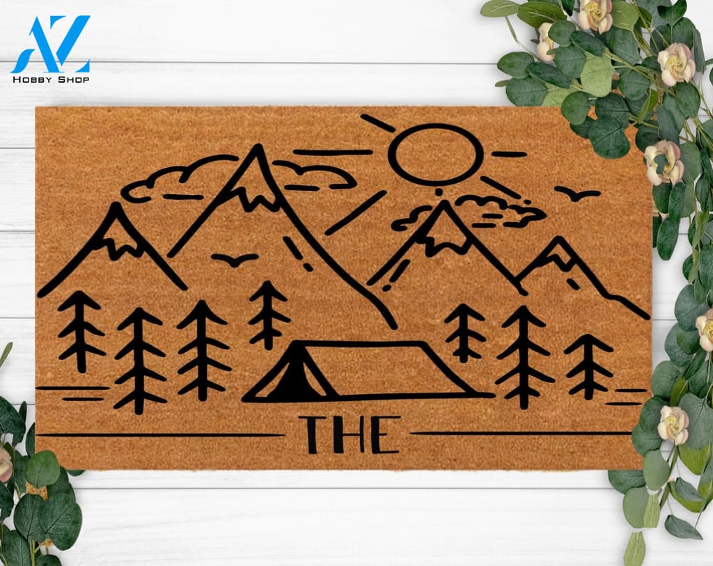 Family Name Doormat- Christmas Gift-Bridal Gift-Holiday-Cute Home Decoration-Anniversary- Mom&Dad Gift