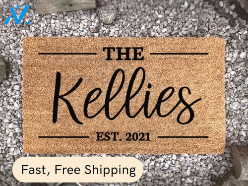 Family Name Rug - Custom Door Mat - New Home Decor - Personalised Gift - Personalised Doormat - Custom Door Mat -