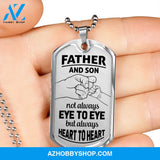 Father and Son - Graphical Dog Tag & Ball chain (steel)