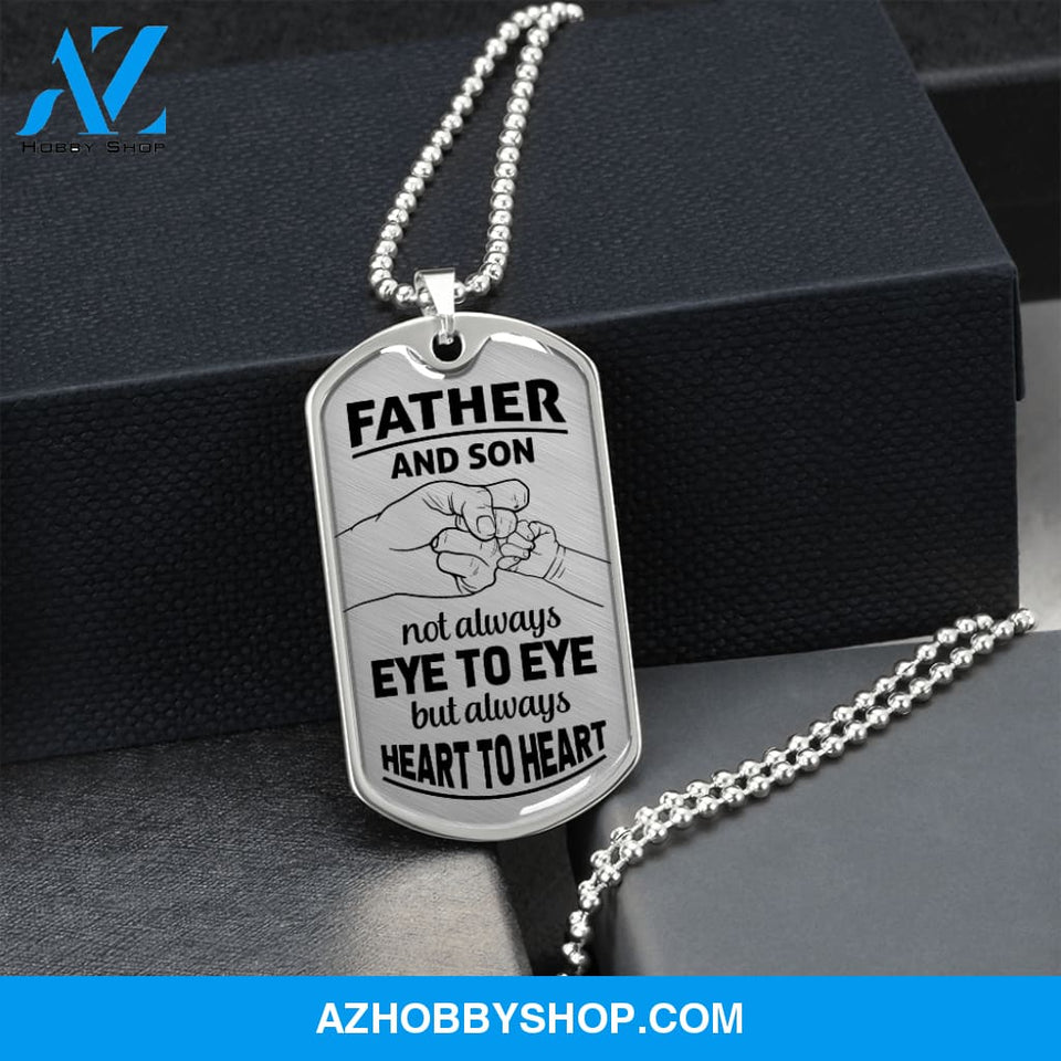Father and Son - Graphical Dog Tag & Ball chain (steel)