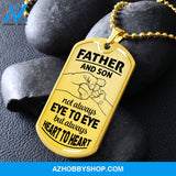 Father and Son - Graphical Dog Tag & Ball chain (steel)