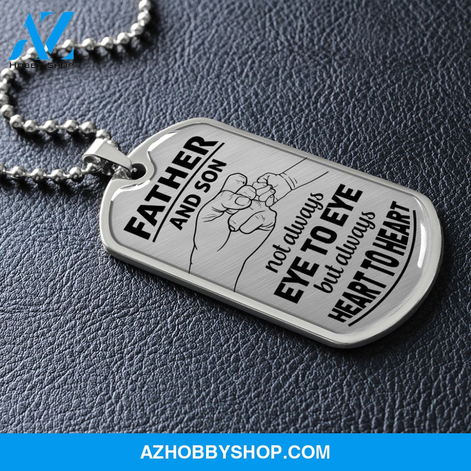 Father and Son - Graphical Dog Tag & Ball chain (steel)