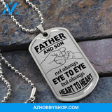 Father and Son - Graphical Dog Tag & Ball chain (steel)