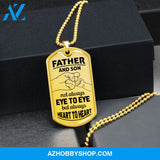 Father and Son - Graphical Dog Tag & Ball chain (steel)