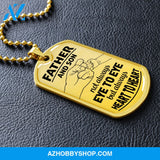 Father and Son - Graphical Dog Tag & Ball chain (steel)
