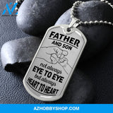 Father and Son - Graphical Dog Tag & Ball chain (steel)