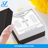 Father - Caring Dad - Stainless Cross Necklace