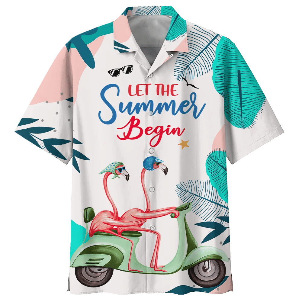 Flamingo Motorcycles Let The Summer Begin Print Short Sleeve 