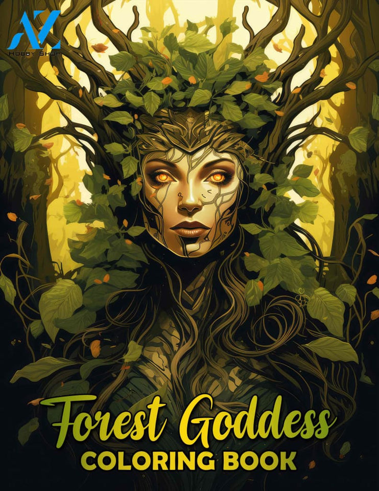 Forest Goddess 30 Pages Printable Coloring Book