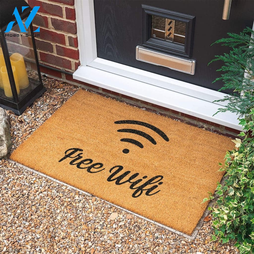 Free Wifi Doormat New Home Gift Wedding Gift Personalized Custom Doormat Welcome Door Mat Housewarming Gift |