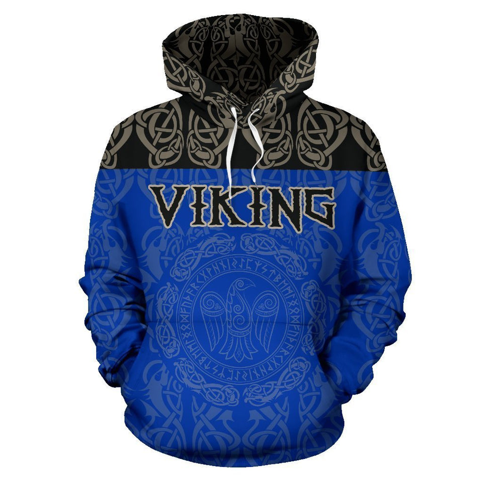 Unisex Hoodie All Over Print Viking Gifts Viking All Over Hoodie - Raven Unisex Hoodie