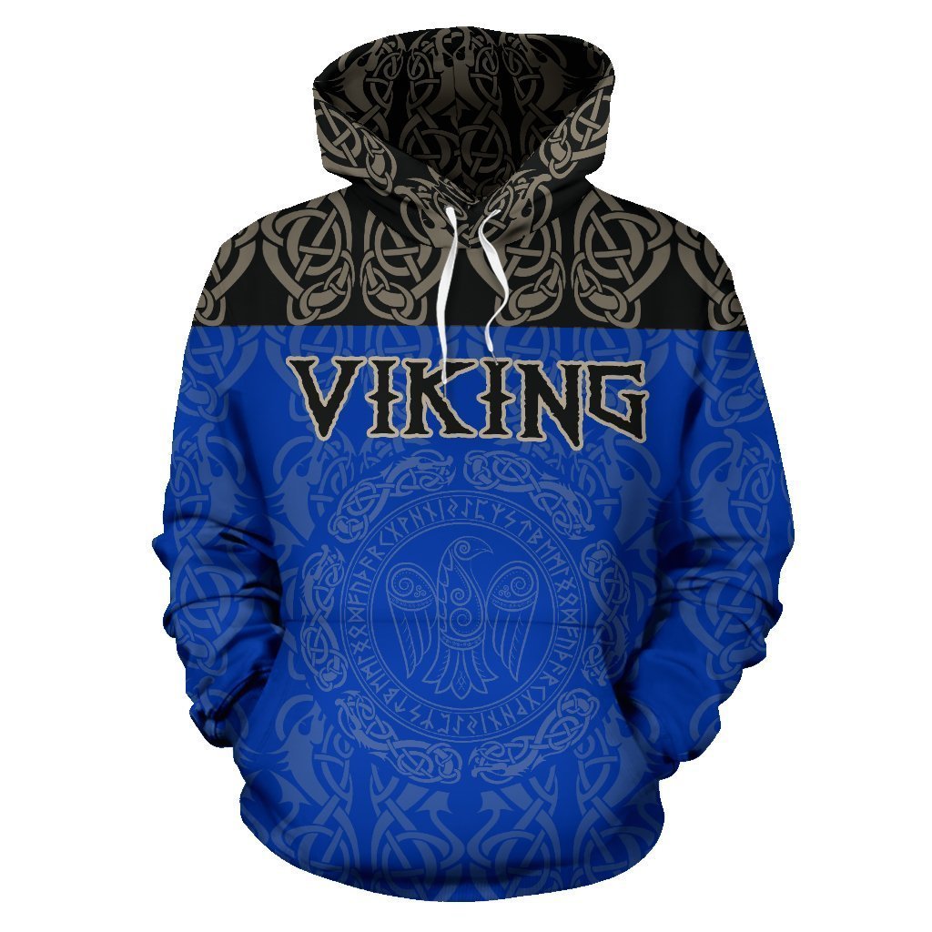 Unisex Hoodie All Over Print Viking Gifts Viking All Over Hoodie - Raven Unisex Hoodie