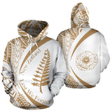 New Zealand Lest We Forget Maori Hoodie Circle Style Golden All Over Printed Unisex Hoodie