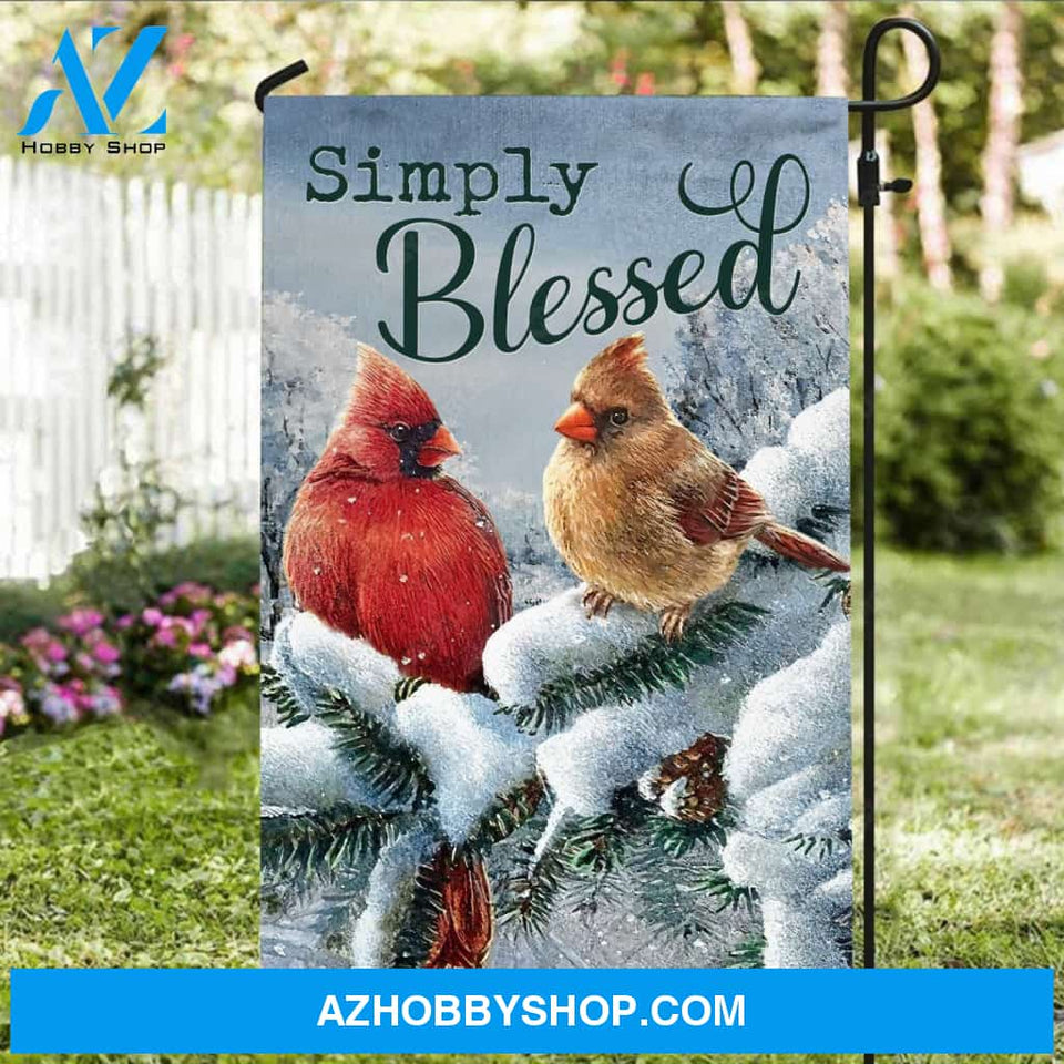 Frozen forest artwork, Big cardinal, Winter drawing, Simply blessed - Jesus Flag