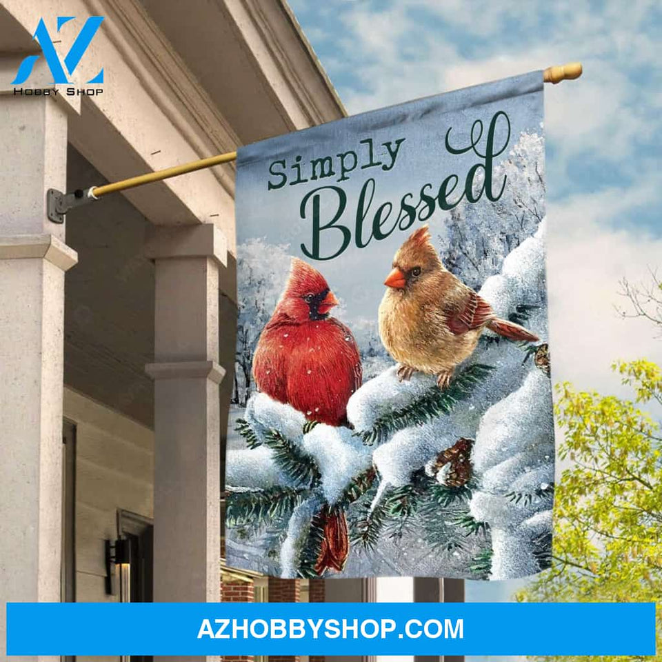 Frozen forest artwork, Big cardinal, Winter drawing, Simply blessed - Jesus Flag