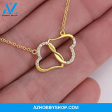 (Future Wife) - Everlasting Love - Solid Gold with Diamonds Necklace