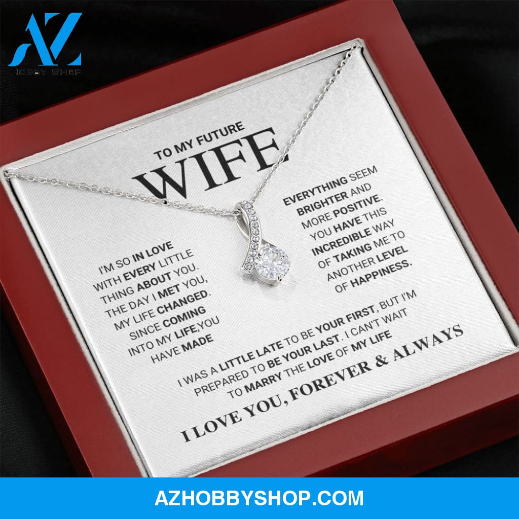 Future Wife - Love Of My Life - Alluring Beauty Silver Necklace