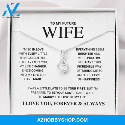 Future Wife - Love Of My Life - Alluring Beauty Silver Necklace