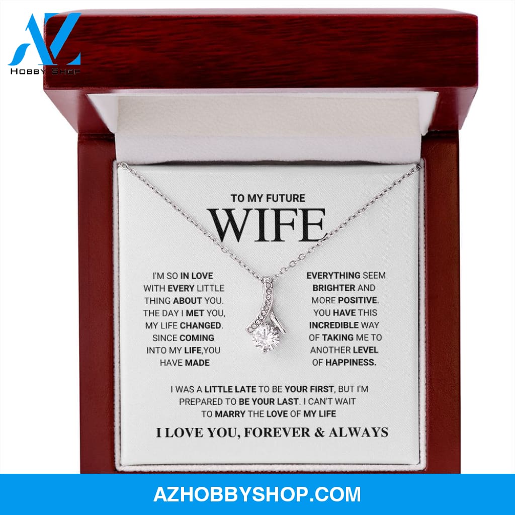 Future Wife - Love Of My Life - Alluring Beauty Silver Necklace