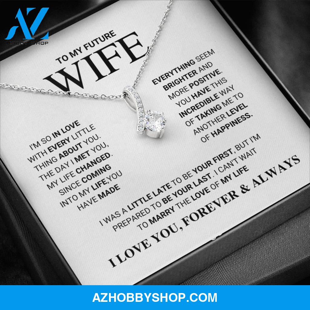 Future Wife - Love Of My Life - Alluring Beauty Silver Necklace