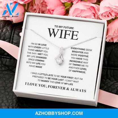 Future Wife - Love Of My Life - Alluring Beauty Silver Necklace