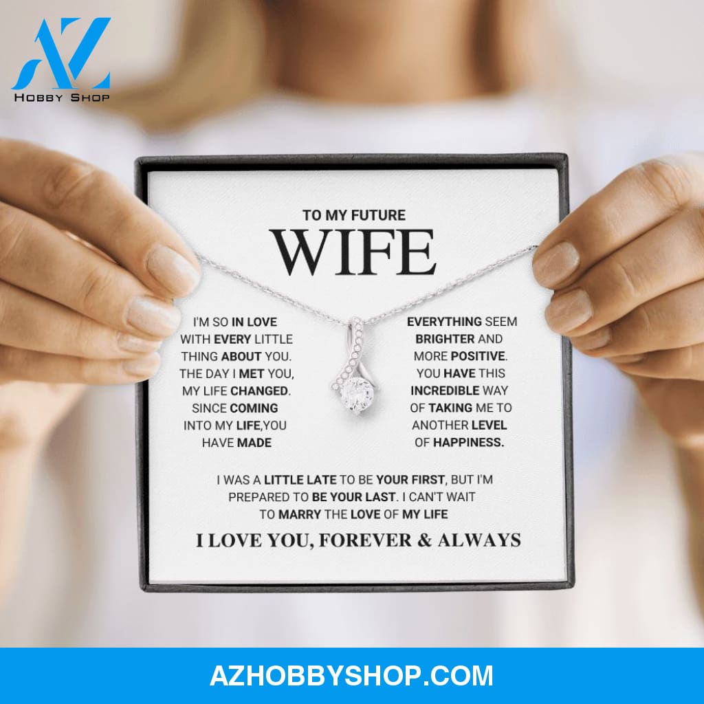 Future Wife - Love Of My Life - Alluring Beauty Silver Necklace