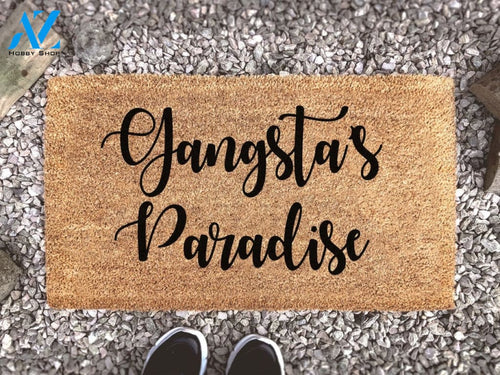 Gangsta's Paradise Coir Doormat - New Home Gift - Funny Gift - Housewarming Gift