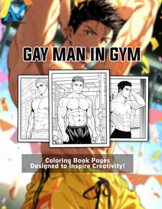 Gay Man In Gym 30 Pages Printable Coloring Book