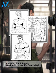 Gay Man In Gym 30 Pages Printable Coloring Book