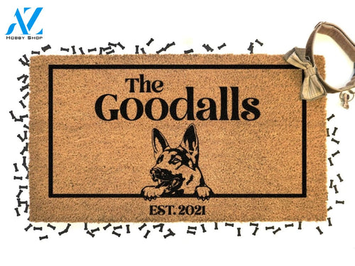 German Shepherd Door Mat - Dog Lover Doormat - Custom Pet Breed - Personalized Animal Doormat - Cute Family Pet Lover
