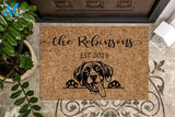 German Shorthaired Pointer Dog Personalized Doormat Custom Doormat Welcome Mat Last Name Door Mat