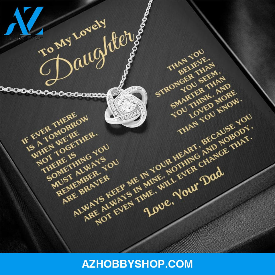 Gift For Daughter "Always Keep Me In Your Heart Love Dad" Necklace