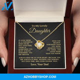 Gift For Daughter "Always Keep Me In Your Heart Love Dad" Necklace