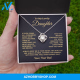 Gift For Daughter "Always Keep Me In Your Heart Love Dad" Necklace