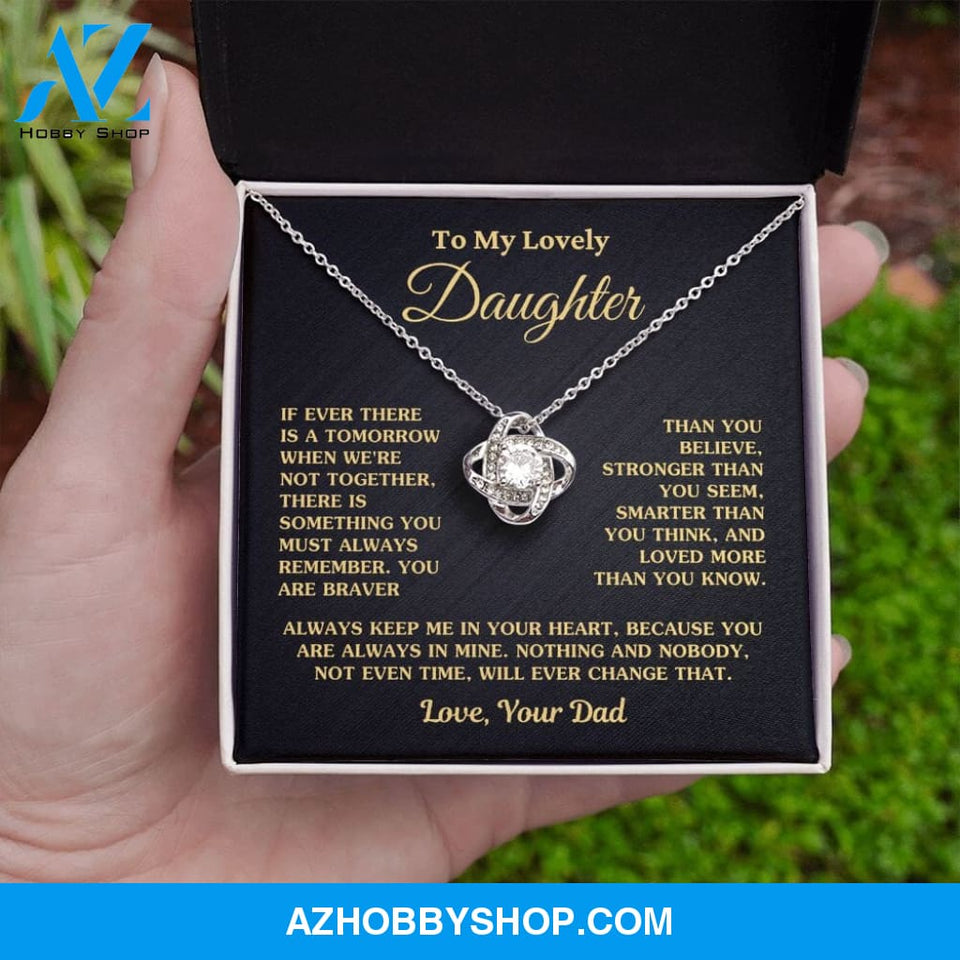Gift For Daughter "Always Keep Me In Your Heart Love Dad" Necklace