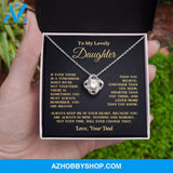 Gift For Daughter "Always Keep Me In Your Heart Love Dad" Necklace