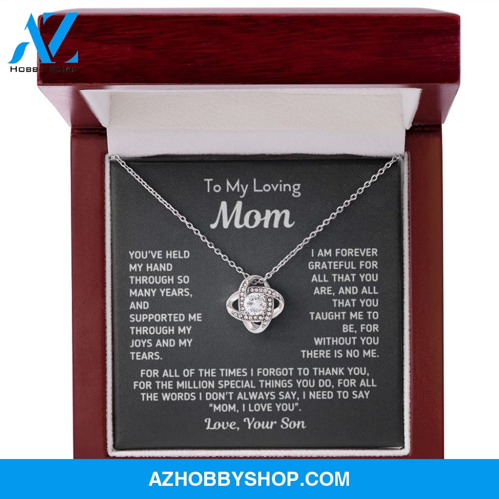 Gift for Mom From Son - "Without You There Is No Me" Silver Necklace
