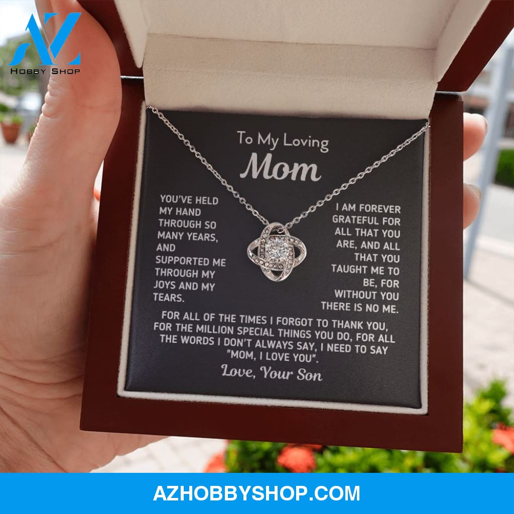 Gift for Mom From Son - "Without You There Is No Me" Silver Necklace