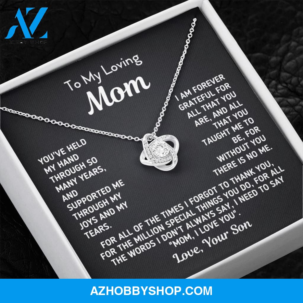 Gift for Mom From Son - "Without You There Is No Me" Silver Necklace