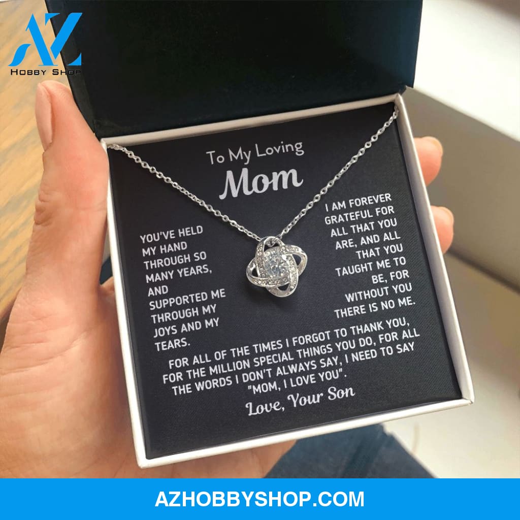 Gift for Mom From Son - "Without You There Is No Me" Silver Necklace
