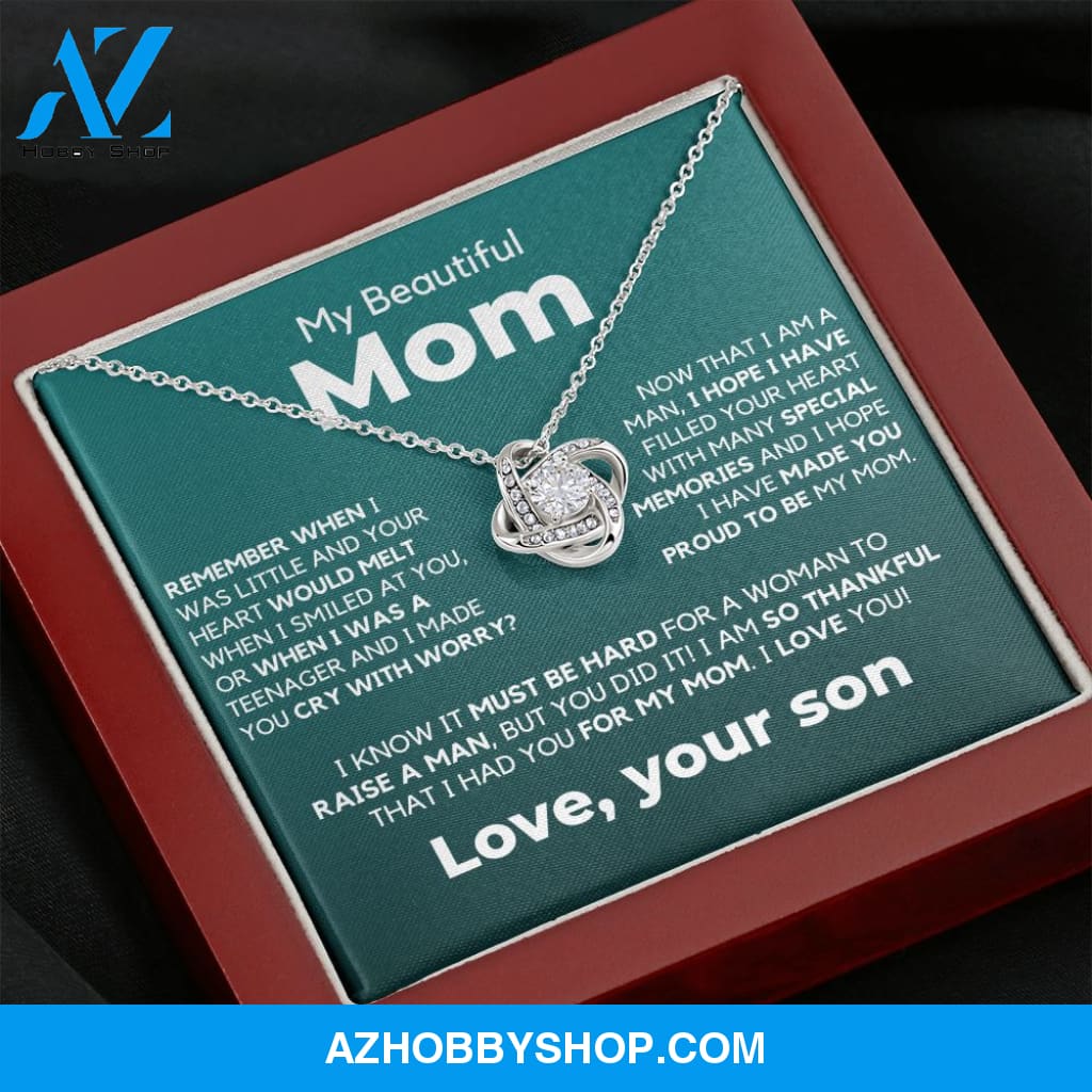 Gift for Mom - When I Was Little Silver Necklace
