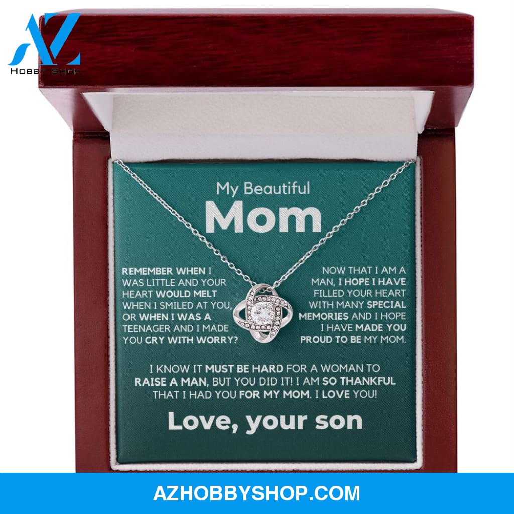 Gift for Mom - When I Was Little Silver Necklace