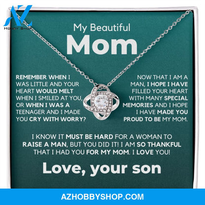 Gift for Mom - When I Was Little Silver Necklace
