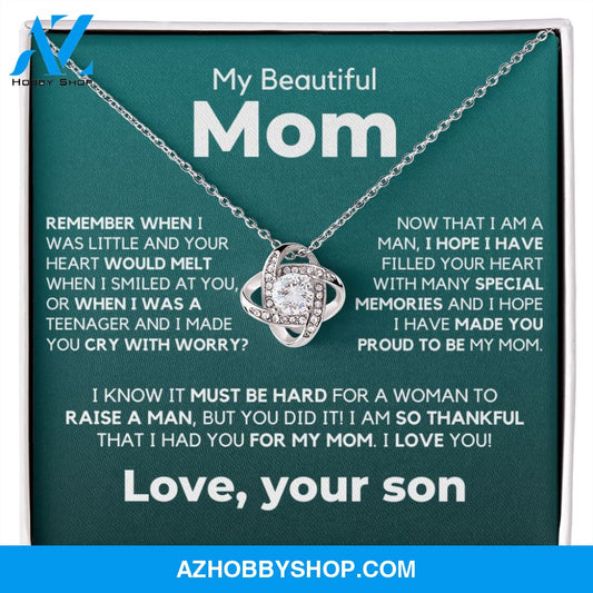 Gift for Mom - When I Was Little Silver Necklace