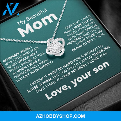 Gift for Mom - When I Was Little Silver Necklace