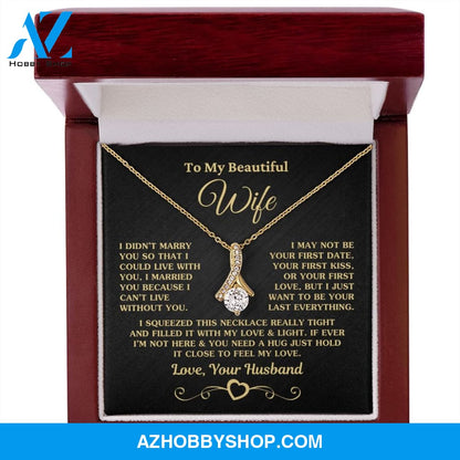 Gift for Wife "I Can't Live Without You" Gold Necklace