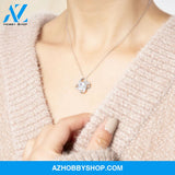 Gift To My Dearest Granddaughter White Gold Necklace "Always Keep Me in Your Heart"