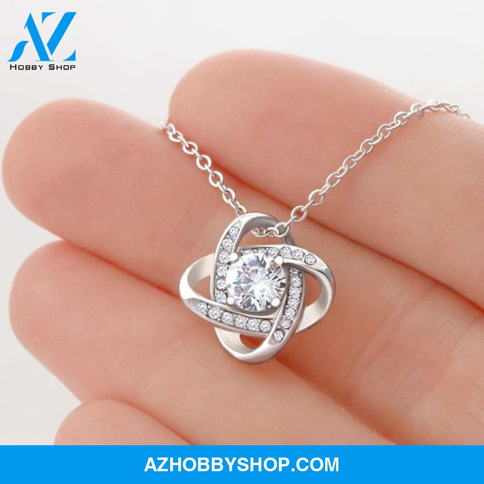 Gift To My Dearest Granddaughter White Gold Necklace "Always Keep Me in Your Heart"